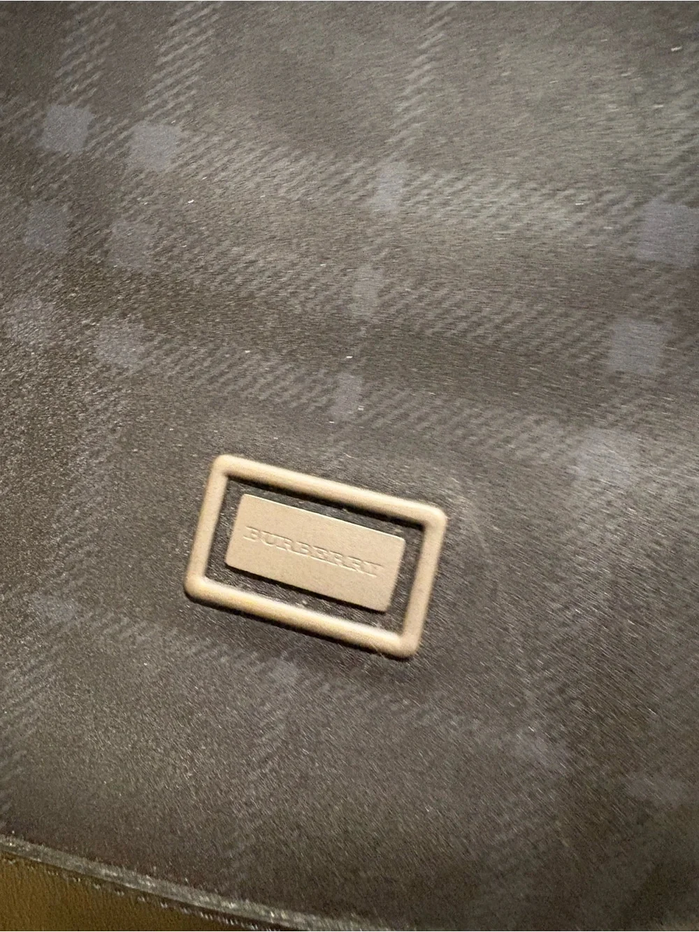Burberry Black Plaid Bucket Shoulder Bag